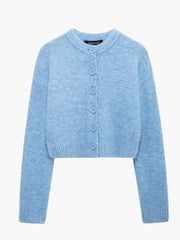 Milena | Verkürzter Strick-Cardigan mit Knopfleisten-Design