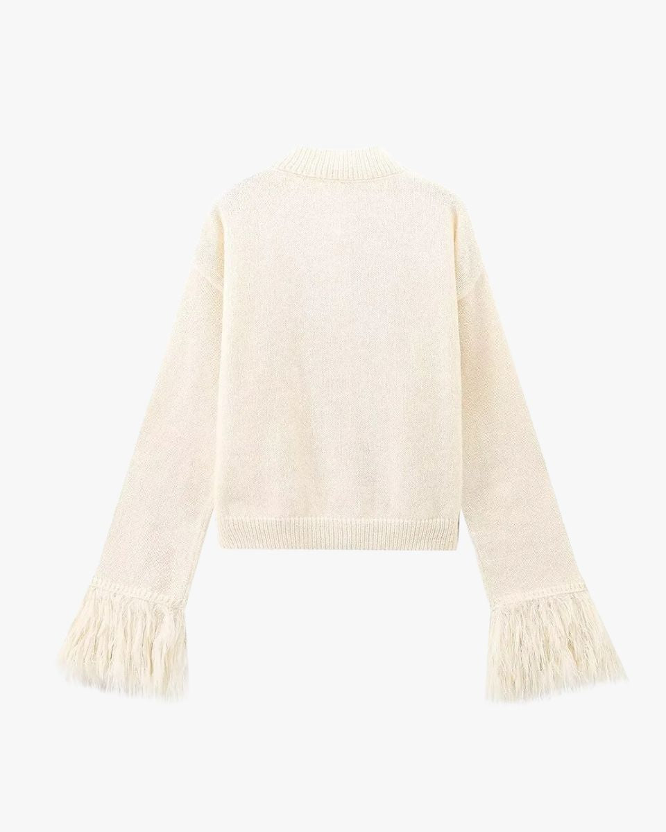 Manon | Strickjacke mit Knöpfen und Federärmeln