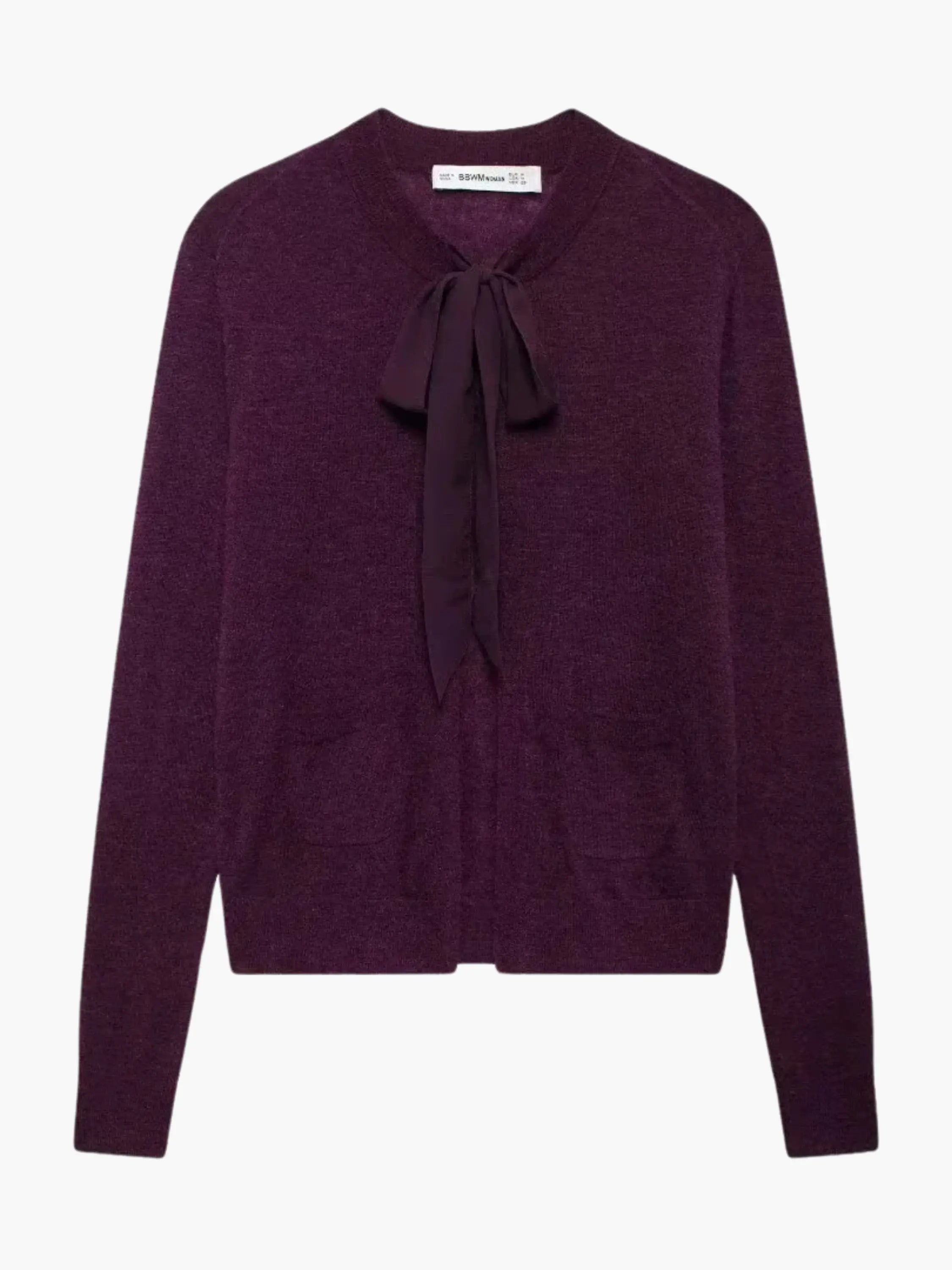 Minna | Strickjacke mit Krawattenausschnitt und Taschen