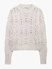 Delia | Modischer Damenpullover aus Zopfmuster