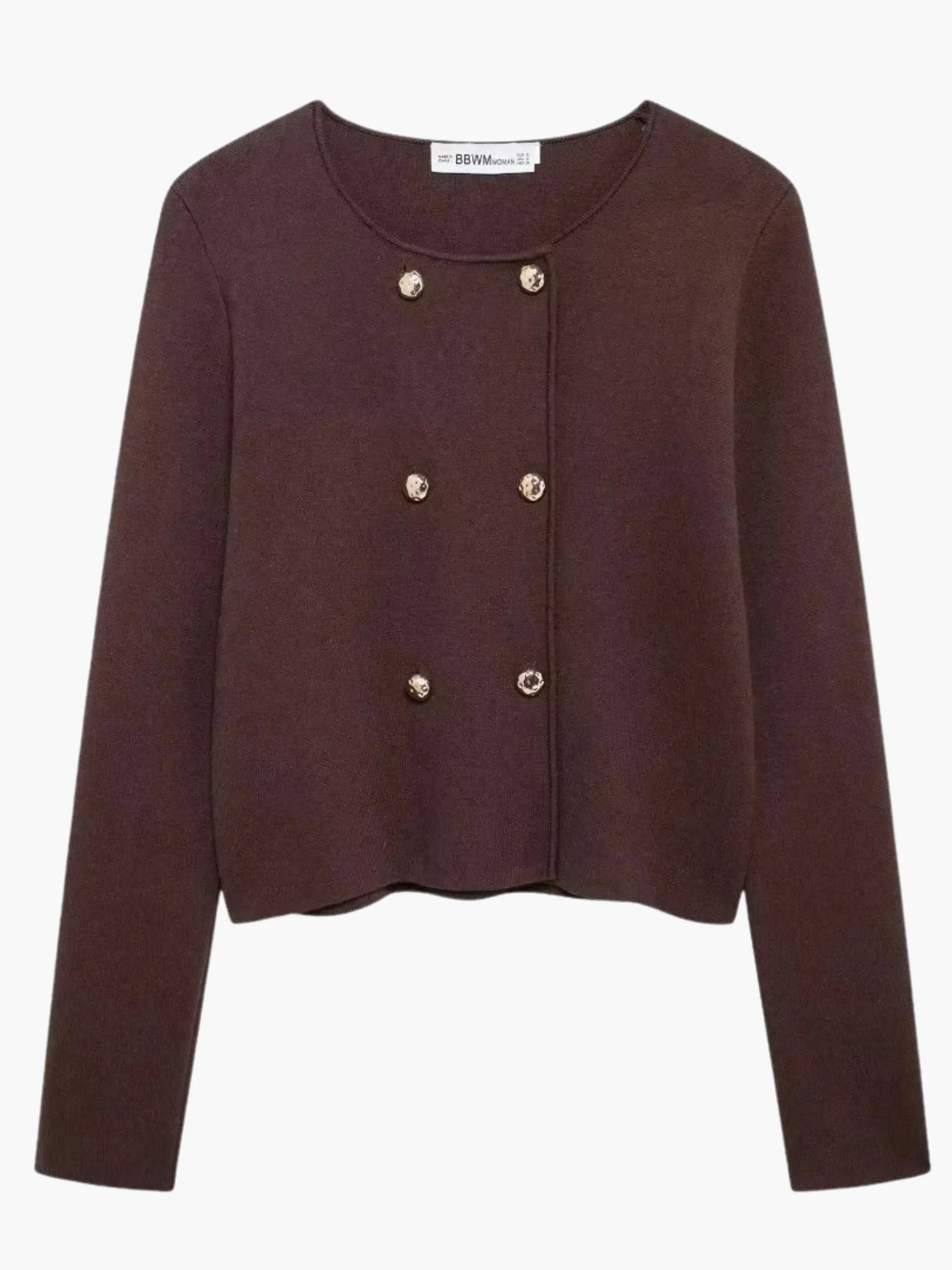 Martina | Doppelreihiger Strick-Cardigan