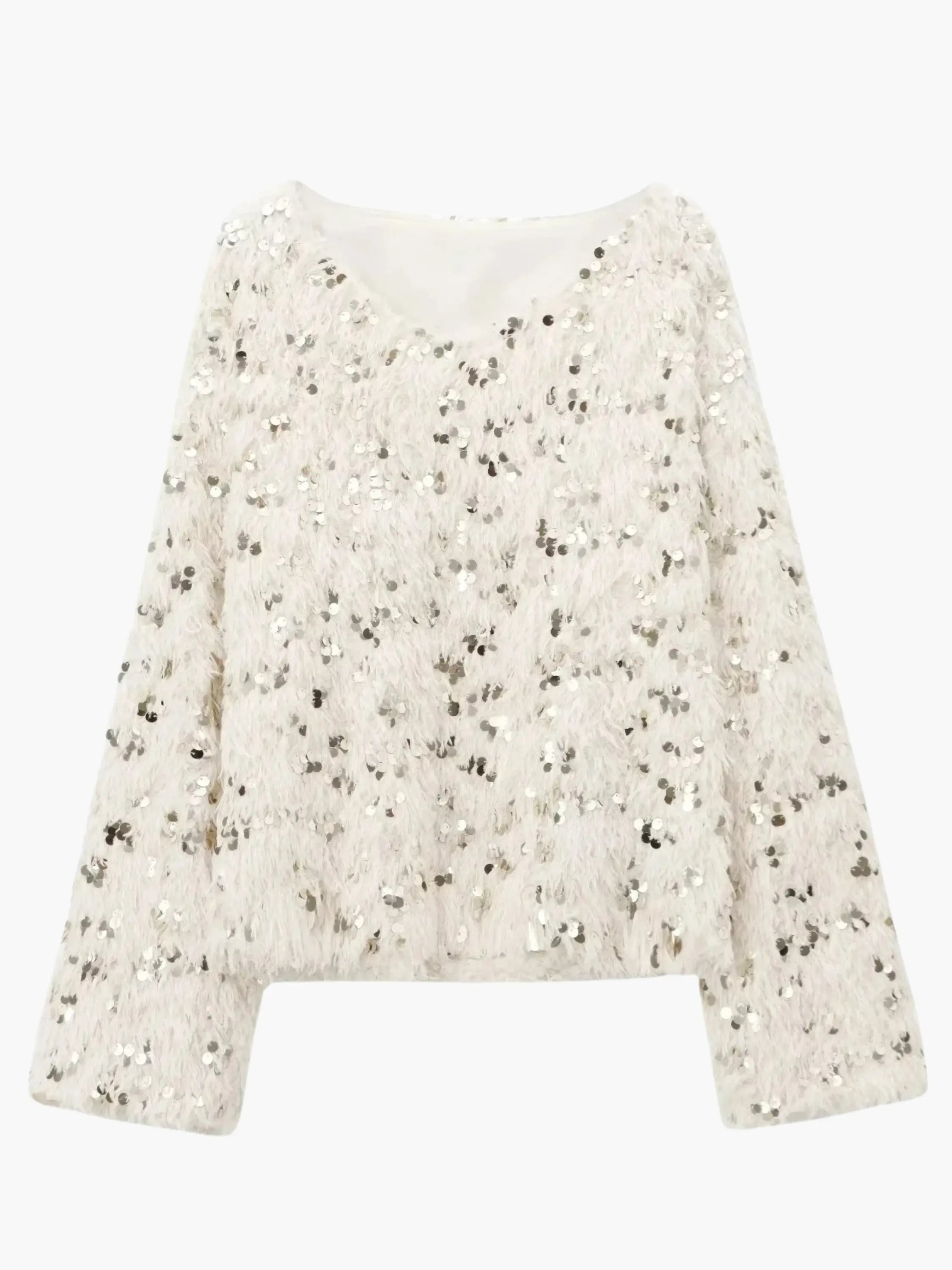 Wilhelmine | Glamouröser Glitzer-Strickpullover für Damen