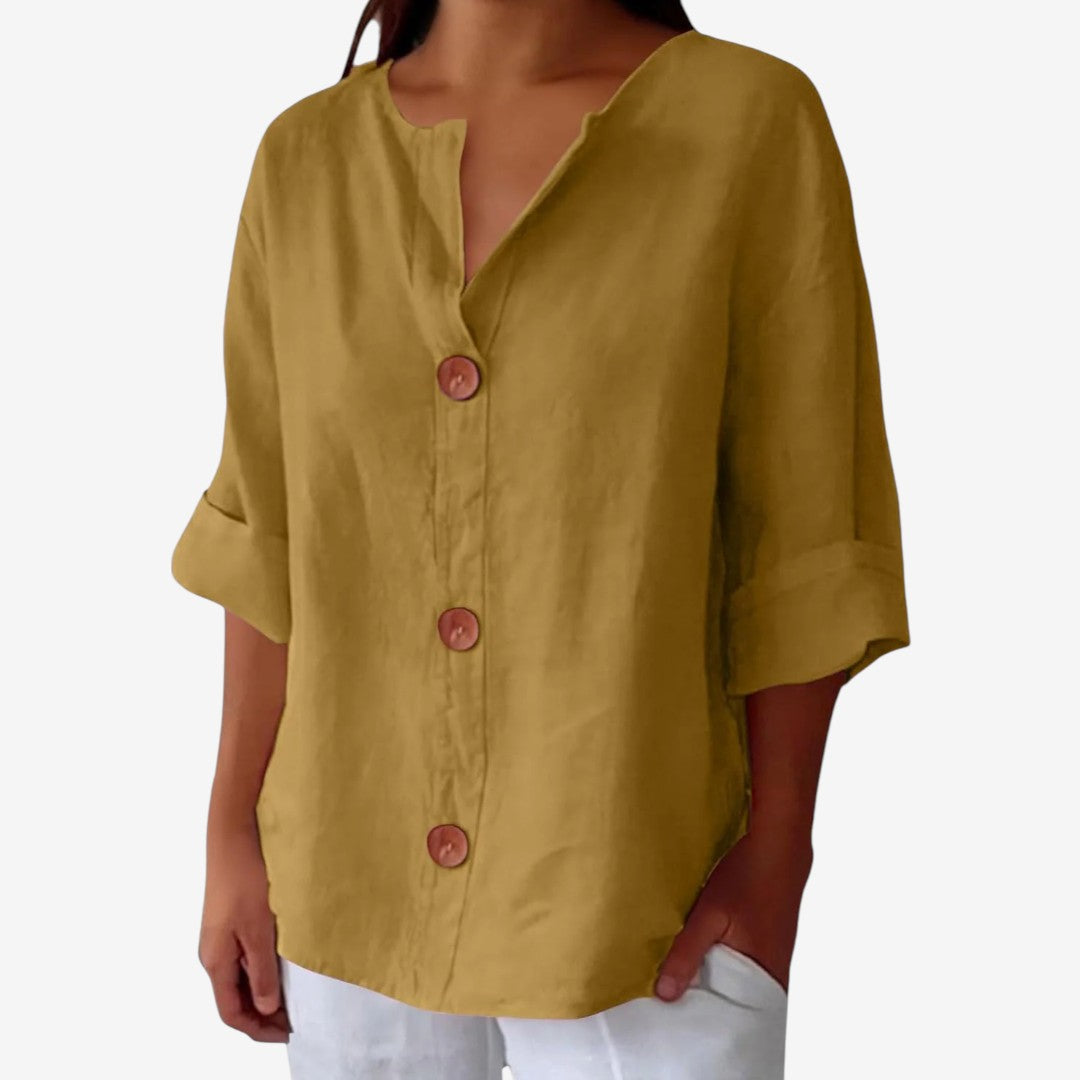 Clara™ | Leinenbluse Casual