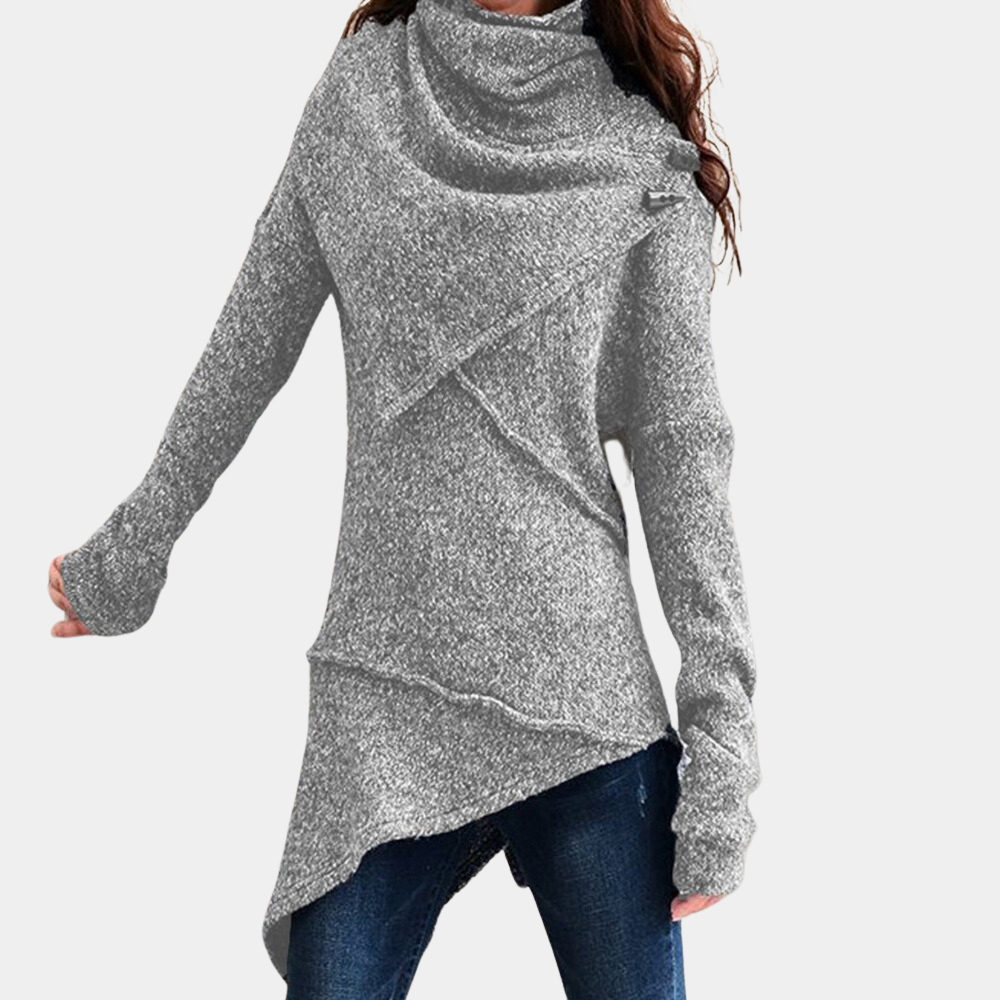 Lola - Stilvolle Asymmetrische Strickpullover für Damen