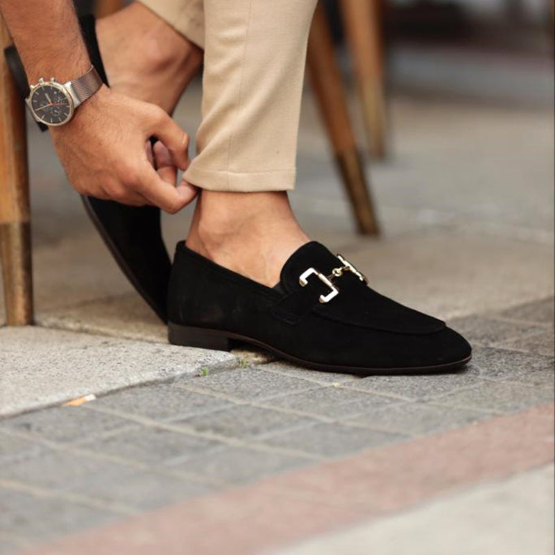 Elegante Business-Loafer mit goldener Schnalle – Klassischer Komfort für stilvolle Anlässe