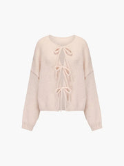 Rahel | Weiche Strickjacke mit Schleife